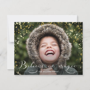 Tro på Magic Calligraphy & Guld Sparkles Julkort