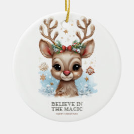 Tro på Magic, julrenens prydnadsföremål Julgransprydnad Keramik