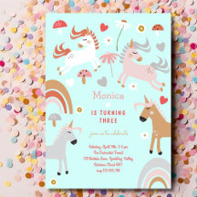 Tro på magiska Unicorn barns födelsedag
