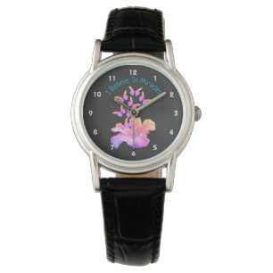 Tro på Miraceae Hibiscus Flower Butterflies Armbandsur