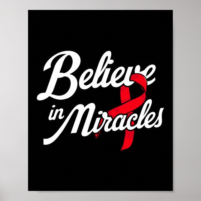 Tro på Miracles. Medvetenhet om blodcancer Poster (Framsidan)