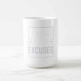 Tro På Över Excuses Gym Motivation – Kristet Disk Magisk Mugg