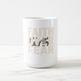 Tro På Över Rädsla Fitness Motivation – Kristna Gy Kaffemugg