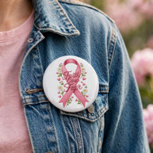 Tro På Över Rädsla Rosa Band Bröstcancer Medvetenh