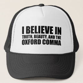 Tro på Oxford Comma Humor Keps