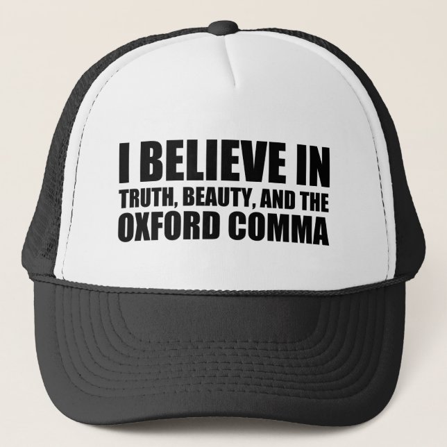 Tro på Oxford Comma Humor Keps (Framsida)