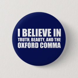 Tro på Oxford Comma Humor Knapp