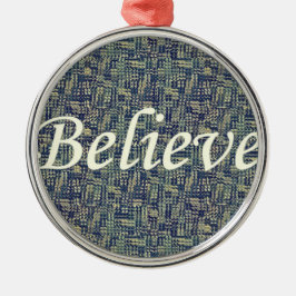 Tro på paneler julgransprydnad metall