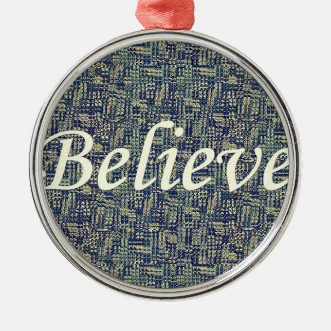 Tro på paneler julgransprydnad metall (Framsidan)