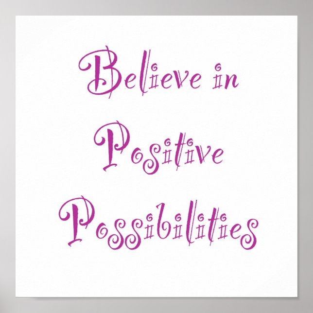 Tro på positiva möjligheter poster (Framsidan)