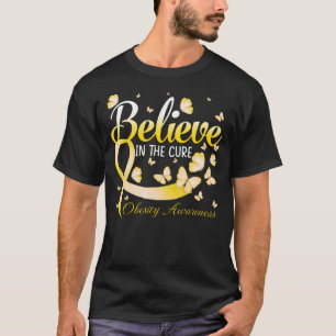 Tro på ren fetma, medvetandehöjande fjäril t shirt