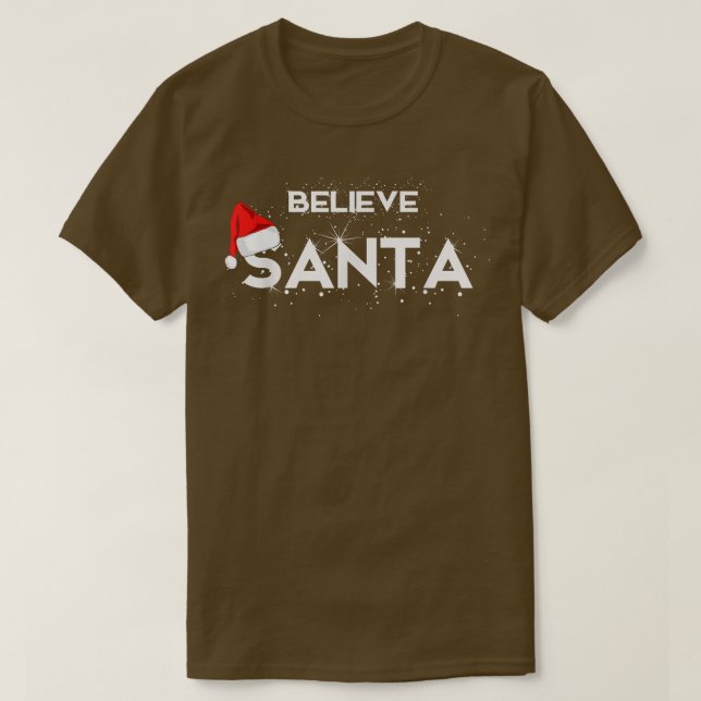 Tro på Santa Cute God jul T Shirt (Design framsida)