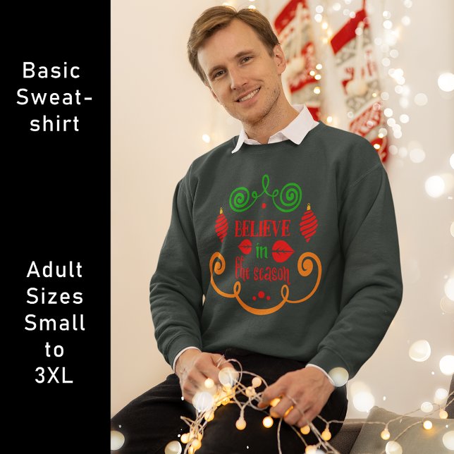 Tro på säsongen, julen Helgdag, ZSSPG Lång Ärmad Tröja (Always Better Together in Winter Weather Christmas Sweatshirt)