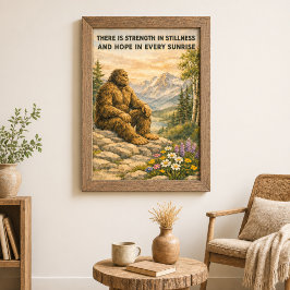 Tro på Sasquatch Andlig Styrka Citat Poster