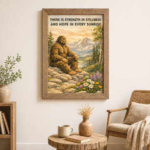 Tro på Sasquatch Andlig Styrka Citat  Poster