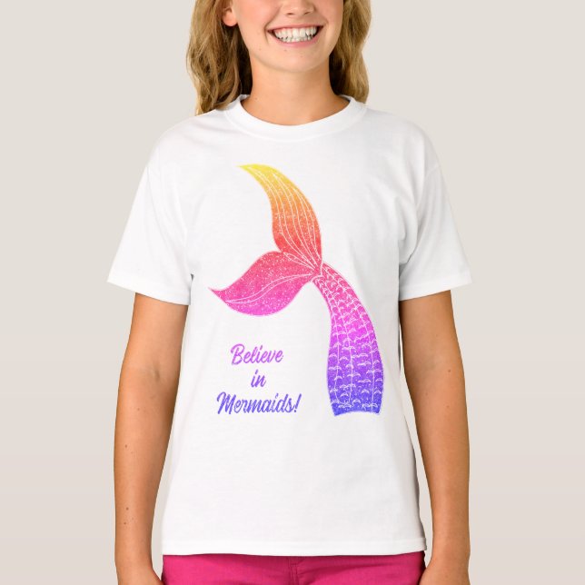 Tro på sjöjungfruar t shirt (Framsida)