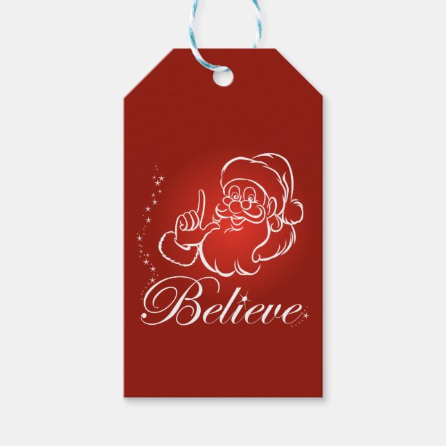 Tro på tomte - God jul Presentetikett (Framsidan)