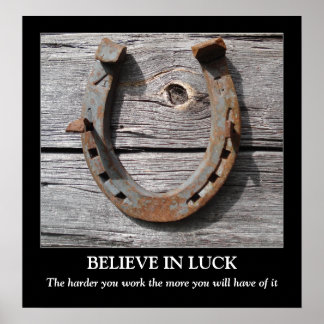 Tro på Tur Horseshoe Motivational Poster