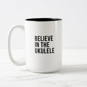 Tro på Ukelele Två-Tonad Mugg