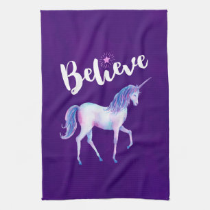 Tro på Unicorn i pastellfärgerna Kökshandduk