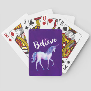 Tro på Unicorn i pastellfärgerna Spelkort