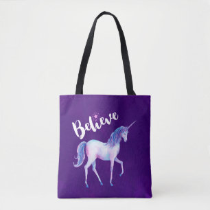Tro på Unicorn i pastellfärgerna Tygkasse