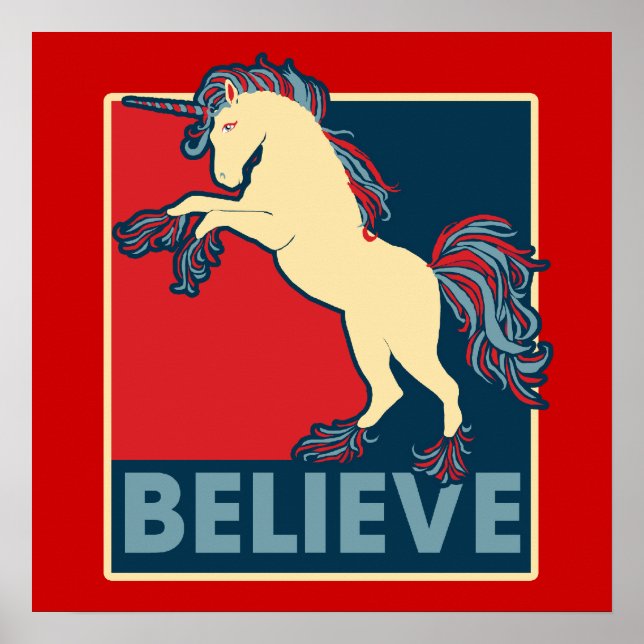 Tro på Unicorn Poster (Framsidan)
