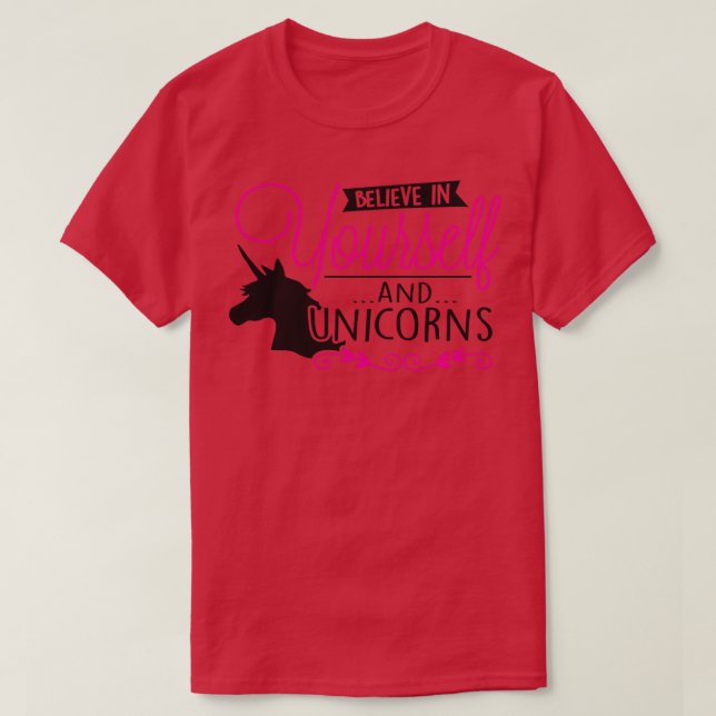 Tro på unicorns t shirt (Design framsida)