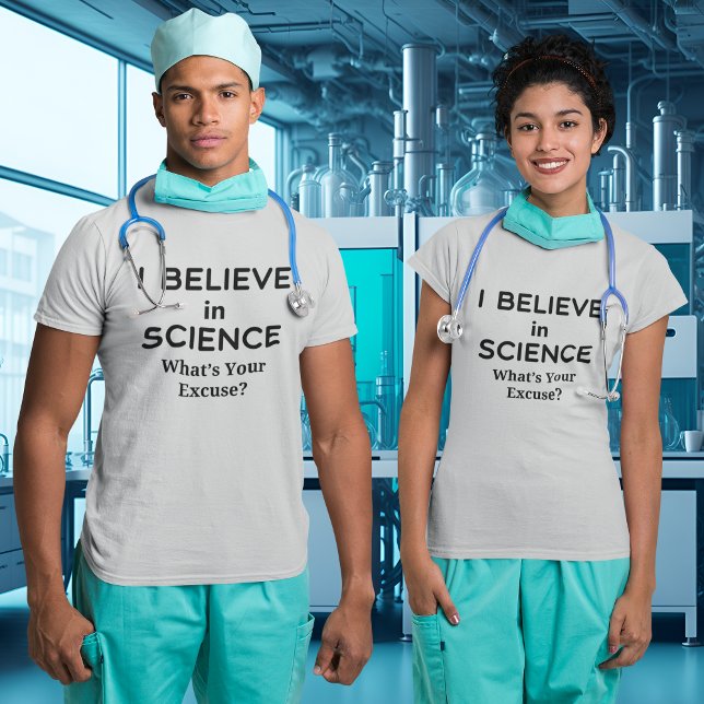 Tro på vetenskapen vad är din ursäkt Vaccine BLK? T Shirt (Believe in Science What's Your Excuse Vaccine BLK T-Shirt)