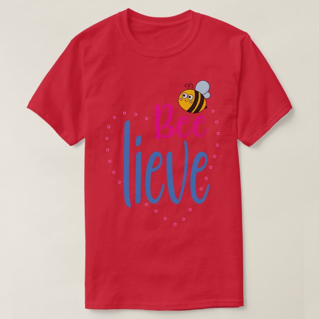Tro på YoursKids Bee Motivational T Shirt (Design framsida)