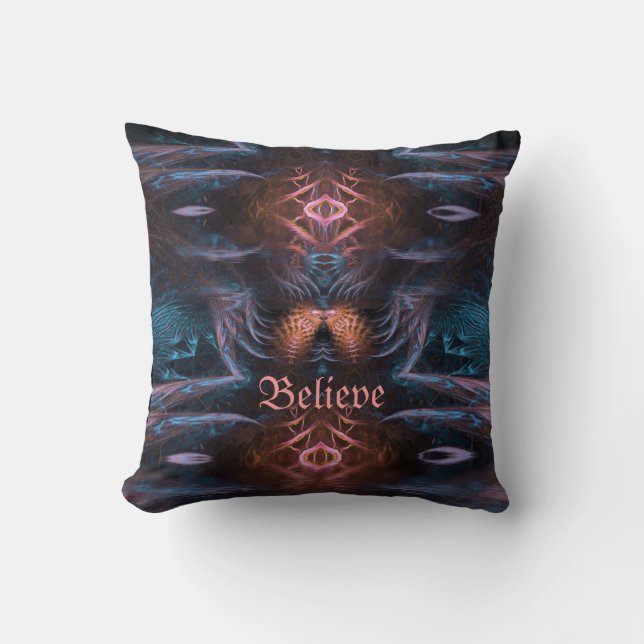 Tro positiv visionär Fractal Art Cushion Kudde (Framsida)