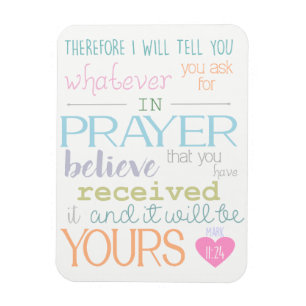 Tro prayer christian magnet bible verse