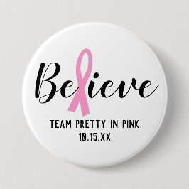 Tro Rosa Cancer Awareness Personlig Team Knapp