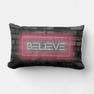 Tro Rosa Neon Sign Lumbar Pillow Lumbarkudde