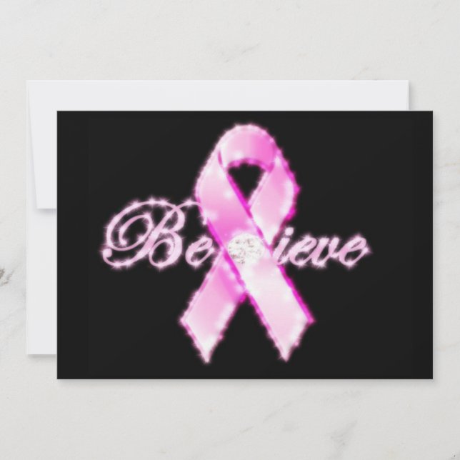 Tro Rosa Ribbon Awareness Card (Framsida)