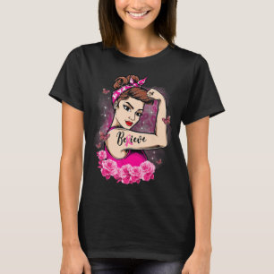 Tro Rosa Ribbon Strong Women Breast Cancer Awa T Shirt