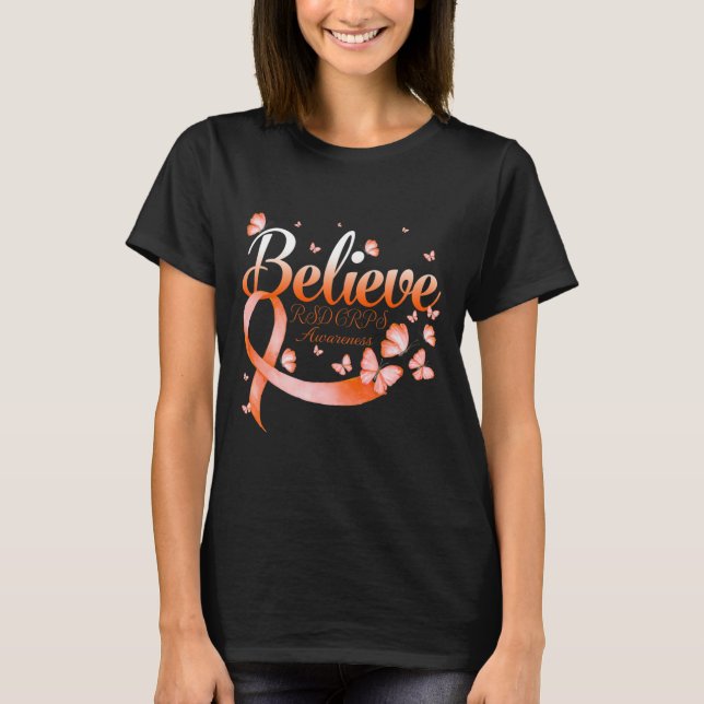 Tro RSD CRPS Awareness Butterfly T Shirt (Framsida)