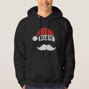 Tro Santa Hat Cap White Mustache Family Kristus Hoodie