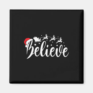 Tro Santa Julafton Pajama Roligt jul Vibes Manar Magnet