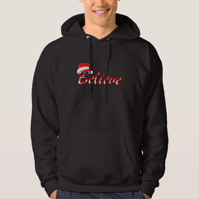 Tro Santa Julbrev Grafik Hoodie (Framsida)