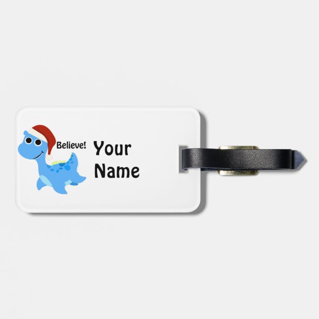 Tro! Santa Nessie Bagagebricka (Baksida Vågrät)