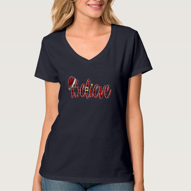 Tro Santa Red Play Julafton tro att julpaj T Shirt (Framsida)
