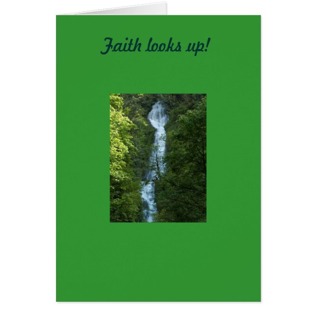 Tro ser upp! hälsningskort (Framsidan)