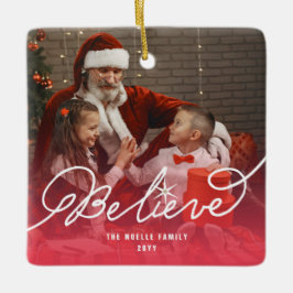 Tro Star Calligraphy Religiösa Julfoto Julgransprydnad Keramik