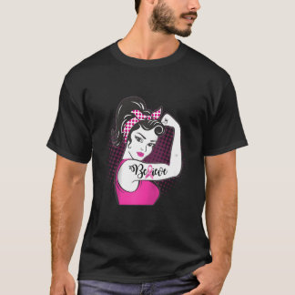 Tro starkt K Ribbon Breast Cancer Awareness T Shirt