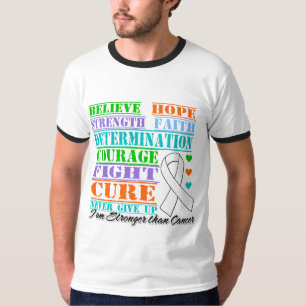 Tro styrkabeslutsamhet för lungcancer t shirt