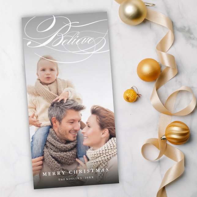 Tro Swash Script-Religiösa, julfoto Julkort (Skapare uppladdad)