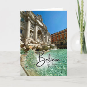 Tro Trevi Fontän-Italiens julhelgkort Helgkort