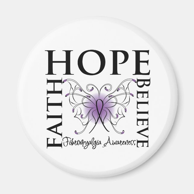 Tro tro för hopp - Fibromyalgia Magnet (Framsidan)