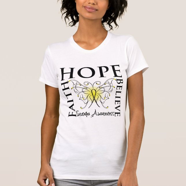 Tro tro för hopp - Sarcomacancer T Shirt (Framsida)
